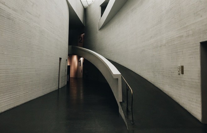 Internal ramp to upper floor