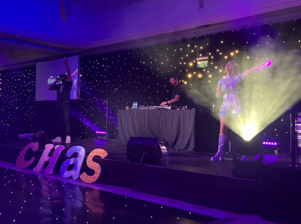 N-Trance take to the stage at the CHAS Glasgow Ladies Lunch.